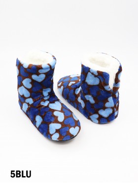 Heart Patterned Women's Light Weight Slipper Socks